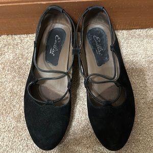 Earthies black slip on